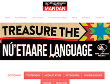 Tablet Screenshot of mandanlanguage.org